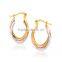 Stylish Gold Plated Artificial Hoop Earrings