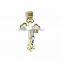 Two tone plated Cross Crucifix pendant