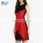  Fashion Clothing 2016 Woman Black Chiffon Sleeveless Mid Solid Shift Dress