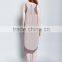 2015 fashion sleeveless round neck lady dress design