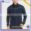 Mens quarter zip pullover spandex blue baseball jersey long sleeve t shirt