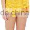 Women pajamas abstract-print cotton voile pajama cami with white lace trim