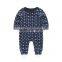 Wholesale long sleeve 100% cotton baby romper jumpsuit