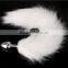 Manufacturers wholesale fun supplies trumpet white fox tail anal plug metal tails to support a plug on behalf of the hair