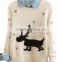 Girl's lovely rudolph Reindeer slim fitting cotton christmas sweaters