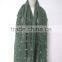 New fashion custom cutting pattern plain dyed linon viscose hijab scarf in stock