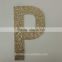 Christmas ,Cake,Crafts gold glitter paper "P" Decor Festive Birthday Party New Year