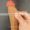 VLE Super Soft Liquid Silicone Realistic Artificial Penis Real Skin Dildo for Women 20.5 cm