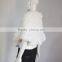 SJ1004 Natural White Fashion Falbala Big Size Rabbit Fur Capes for Girls Free Size