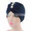 Pearl Diamond Corduroy Hood Muslim Indian Hat Velvet Turban