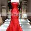 1A766 Real Picture Junoesque Off shouder mermaid sheath red evening dress 2016 new design