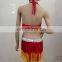 Beautiful sexy halter Latin dance dress with long tassel L-7049#