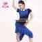 Hot sale training milk silk children kids latin dance clothing top and skirt with size S M L XL ET-120