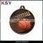 Engraved basketball sport metal medal with wholesale price