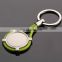CE certificated factory plastic silicone round shape key chain silicone bracelet key ring