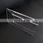 V shape double sides transparent desktop acrylic display stand for meeting