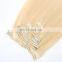 Color 613 blonde human hair clip in hair extensions