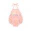 Boutique Kids Clothes Pink Lace Girls Jumpsuits Flower Lace Baby Girls Rompers