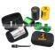 HQP-XJ08 HongQiang Customize Logo Smoking Set with Cleaning Brush 2pcs of Glass Tips and 1pc Metal Herb Grinder