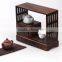Painted color burnt solid paulownia wood tea booth, small cheap wooden tea wagon                        
                                                Quality Choice