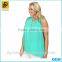 2016 China Wholesale Cheap Hot Sale Summer Lady Plus Size Sleeveless V-Neck Blouse