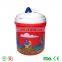 2Liter popcorn plastic bucket with lis and strip