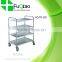 kitchen service food hand trolley cart with wheels