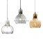 Modern Colored Clear/Amber/Smoke Decorative Glass Pendant Light E27