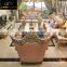 Antique Gold Genuine leather living room sofa sofa Luxury sofa set furniture for sale