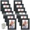 12 Packs 3.5x5 Black Picture Frame Set for Desktop Display and Wall Mounting Indoor Decor Wood Photo Picture Frame