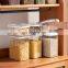 BPA free stackable food clear storage bins with lids set airtight round clear clear storage container