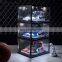 Nike acrylic clear shoe box led side open clear magnetic acrylic transparent acrylic shoe box with led lights stackable lid