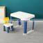plastic baby learning drawing toy table kindergarten table and chair set height adjustable small children study tables