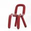 Creative modern Italian shaped ins bald beard elbow chair elegant restaurant milano dining chair bold chair