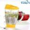 Borosilicate Glass Mug With Handle Silione Lid glass Tea Coffee Mug with silicone lid& botton