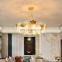 Postmodern Simple Luxury Home Pendant Light Living Room Villa Dining Bedroom Creative Glass Maple Leaf Chandelier
