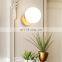LED NEW Ball Simple Style Metal Glass Lampshade AC85-265V E27 Bedside bedroom living room workshop Wall Lamps