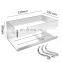 In Stock Thicken 304 Stainless Steel Self Adhesive Metal Shower Caddy With 3 Hook No Drilling Shower Caddies for Bathroom