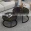 Luxury coffee tables living room marble coffee table modern apartment multifunction coffee table set white black