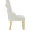 Dining Chair with Golden Chrome Legs by Velvet Cream