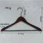 Hotel closet coat suit wooden hanger with bronzer chrome plated round hook custom logo display racks