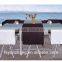 stainless steel furniture dining table with glass and chair