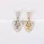 China jewelry manufacturer suply Sterling silver paved leopard head pendant