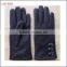 Women's 100% woolen gloves with according color buttons