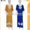 2016 latest fashion short sleeves maxi dress with rope embroidery on hem