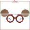 Laura Fairy China Cheap Fancy Flip Up Round Transarent Frame Plastic Sunglasses