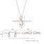 Fashion 18K White Plated Infinity Rhinestone Earrings Necklace Bracelet Set Jewelry