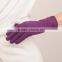 2014 New Collection Purple Red Customized Wool Gloves with Middle Opening