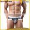 Stylish stripe printing men thong underwear hipster sexi mens tanga