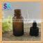 30ML amber glass dropper bottles with child tamper proof cap